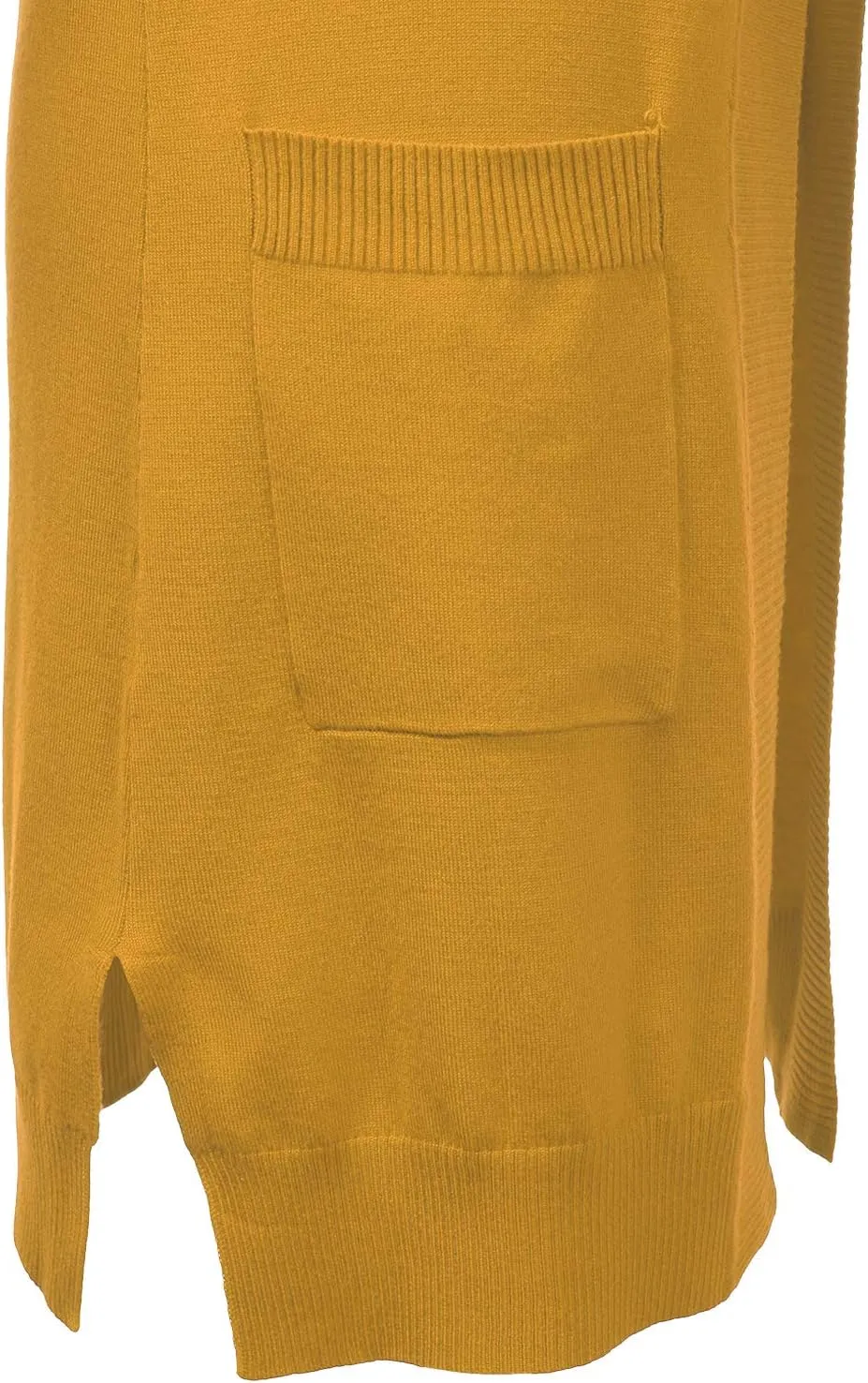 JJ Perfection Womens Casual Long Knit Cardigan Long Sleeve with Pockets Lightweight Open Front Sweater Jacket with Plus Size