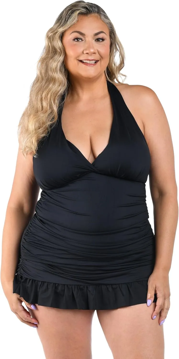 La Blanca Women's Island Goddess Halter Tankini Swimsuit Top
