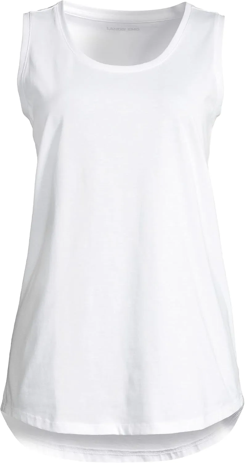 Lands' End Women's American-Grown Supima Cotton Tunic Tank Top