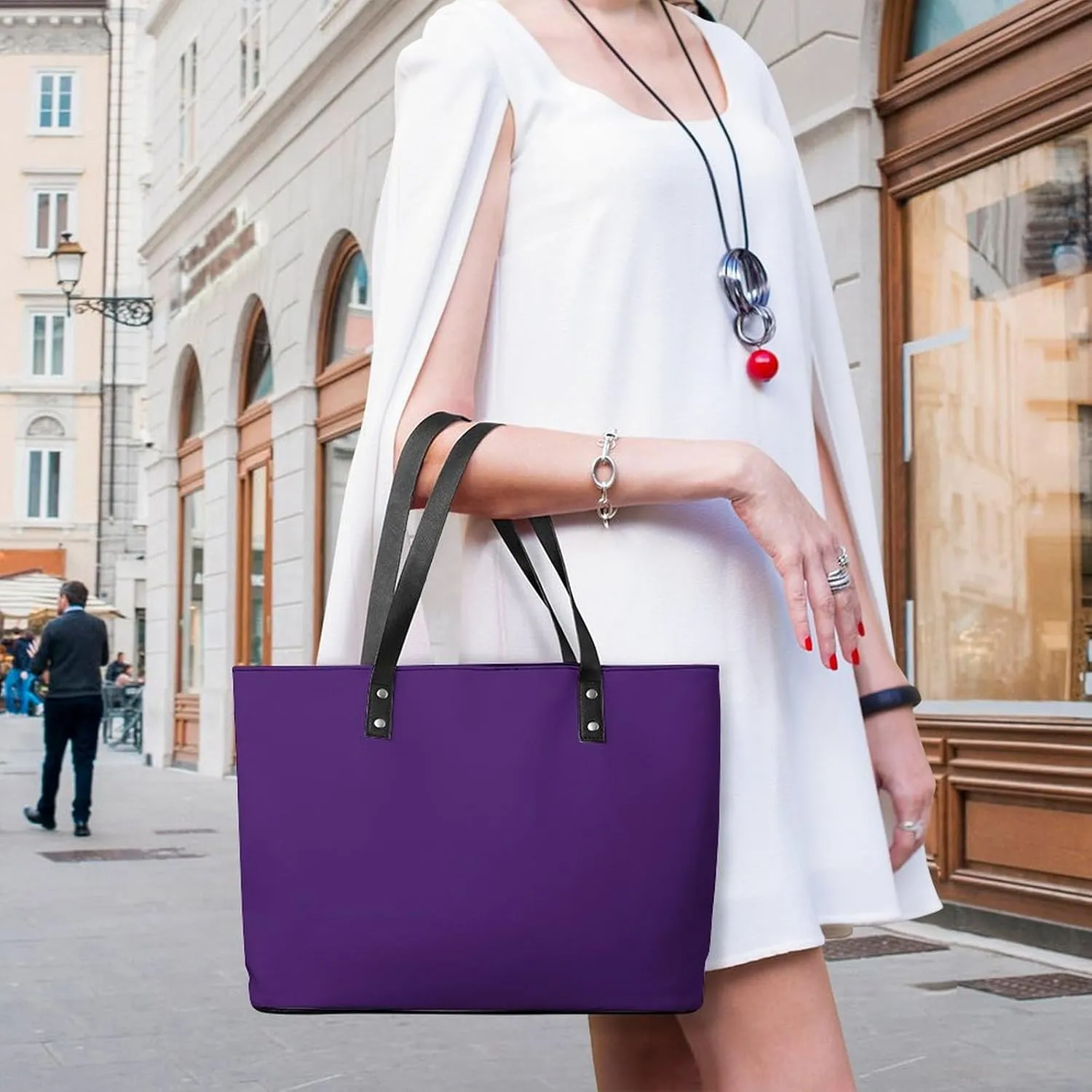 Large Casual Soft Leather Purse Fashion Hobo Handbags Tote Bag With Zipper