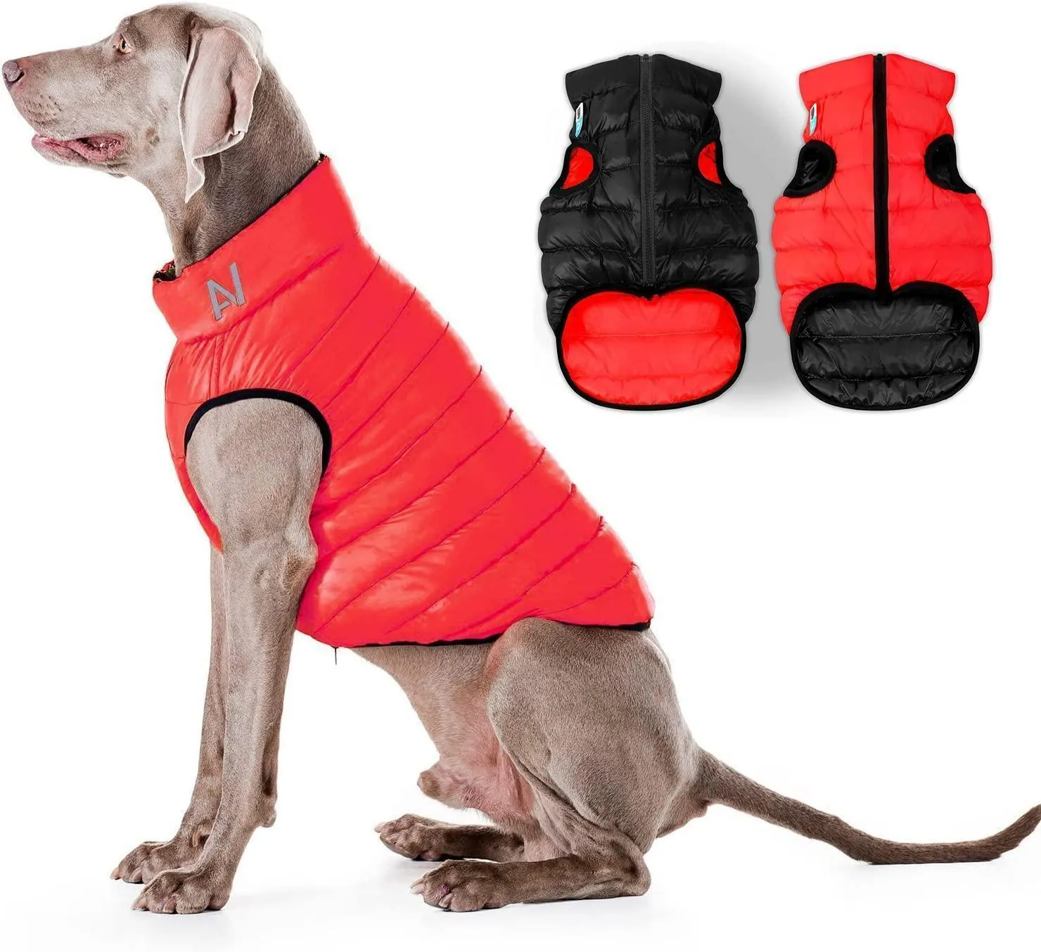 Lightweight Reversible Winter Dog Coat   Warm Dog Jacket   Water Resistant