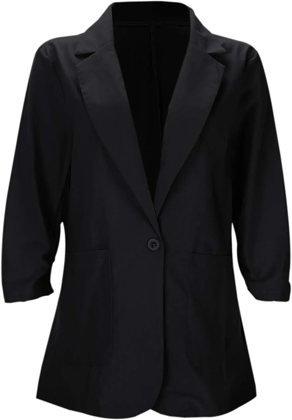 Linen Blazer for Women 3/4 Sleeve Cargdigan 2024 Fall Fashion Outfits Business Coats Work Office Suit Jackets with Pockets