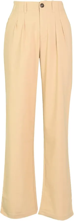 Linen Pants for Women Tall Summer Plus Size Linen Palazzo Pants High Rise Flowy Casual Beach Pants with Pockets
