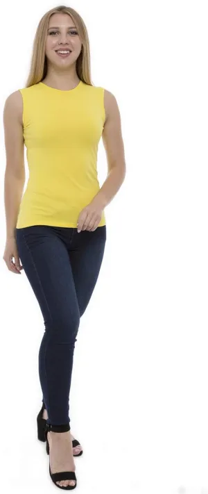 Lunarable Women's Undershirt Tank Top Camisole Sleeveles, M, Yellow