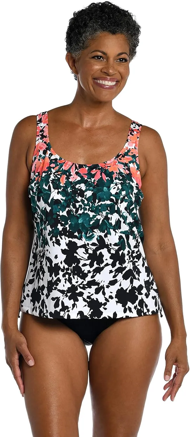 Maxine Of Hollywood Women's Scoop Neck Tankini Swimsuit Top