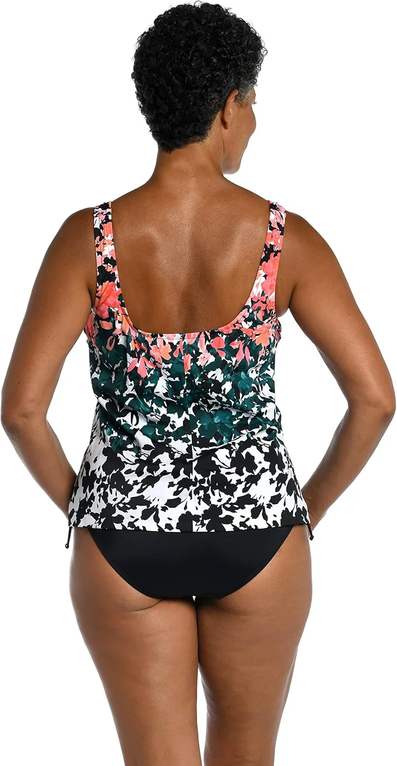 Maxine Of Hollywood Women's Scoop Neck Tankini Swimsuit Top