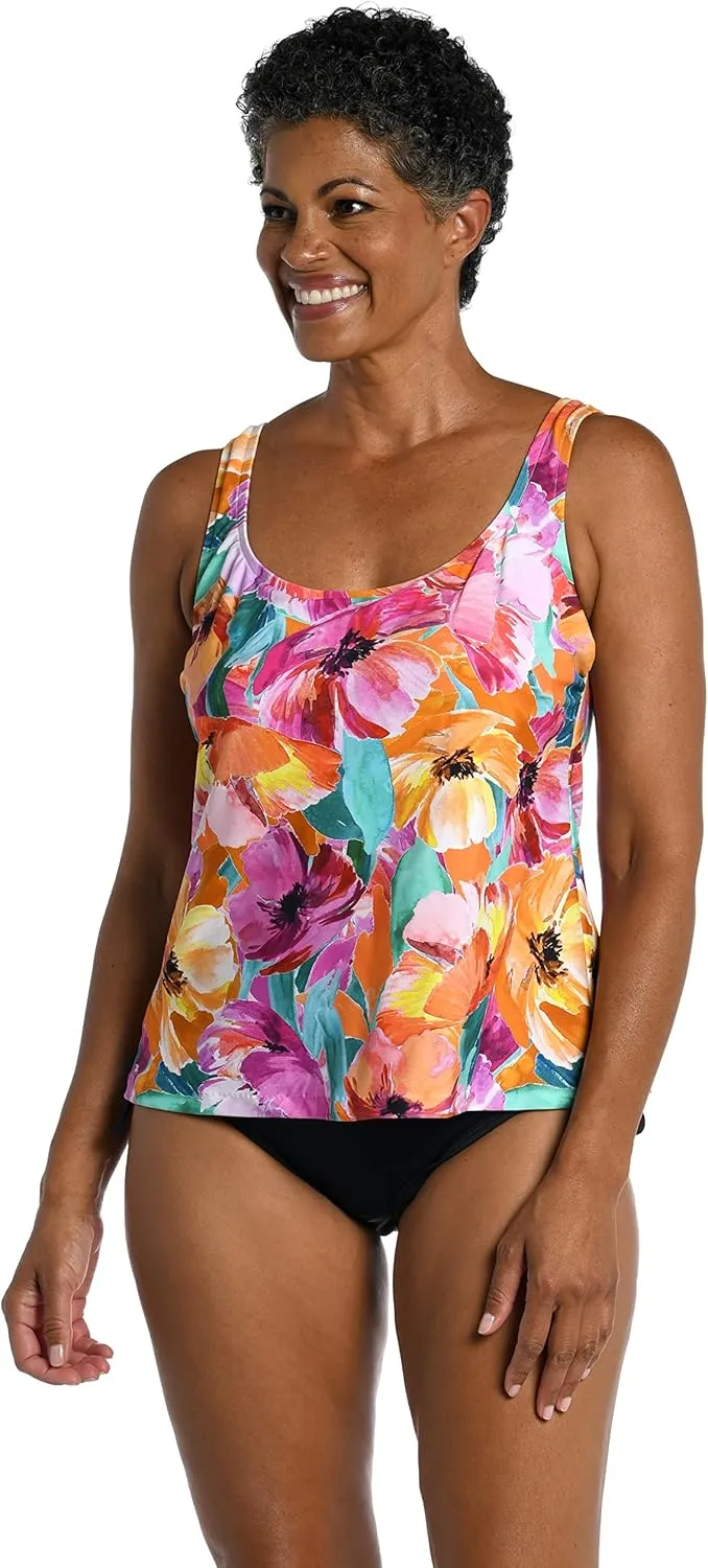 Maxine Of Hollywood Women's Scoop Neck Tankini Swimsuit Top