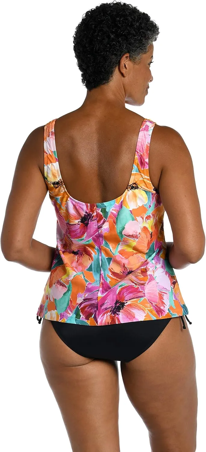 Maxine Of Hollywood Women's Scoop Neck Tankini Swimsuit Top