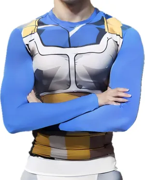 Men's Anime Long Sleeve Compression Shirt Workout Gym Top