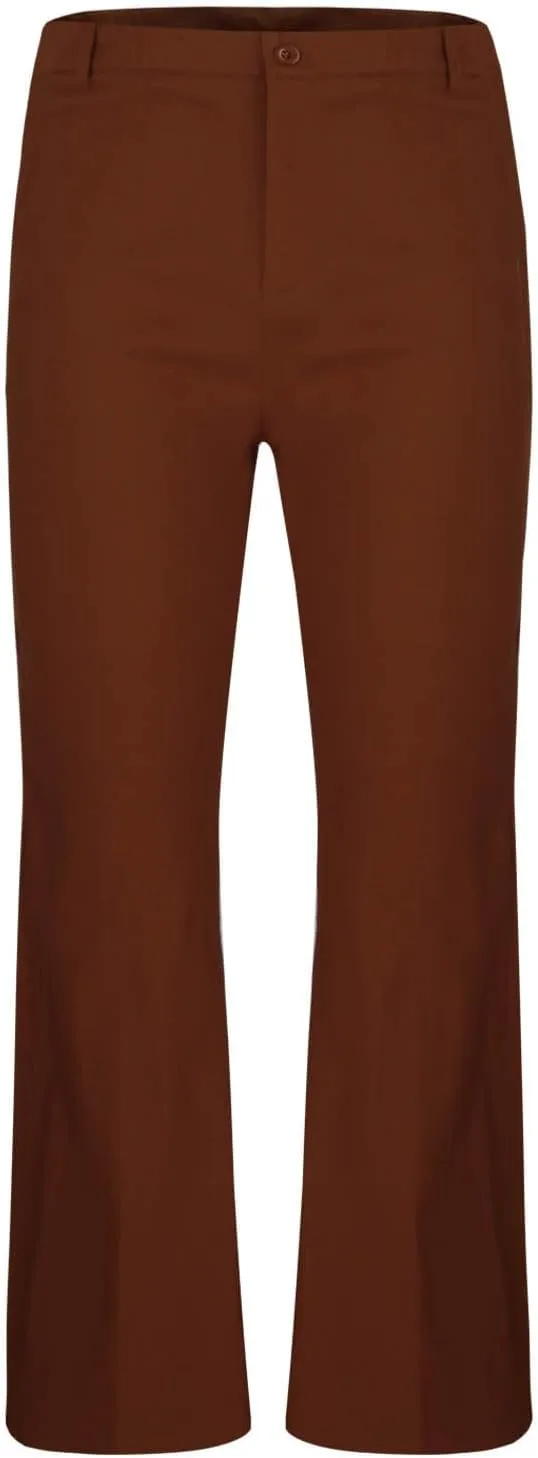 Mens Flared Pants with Belt Loops and Pockets Fashionable Wide Leg Trousers for Formal and Casual Wear