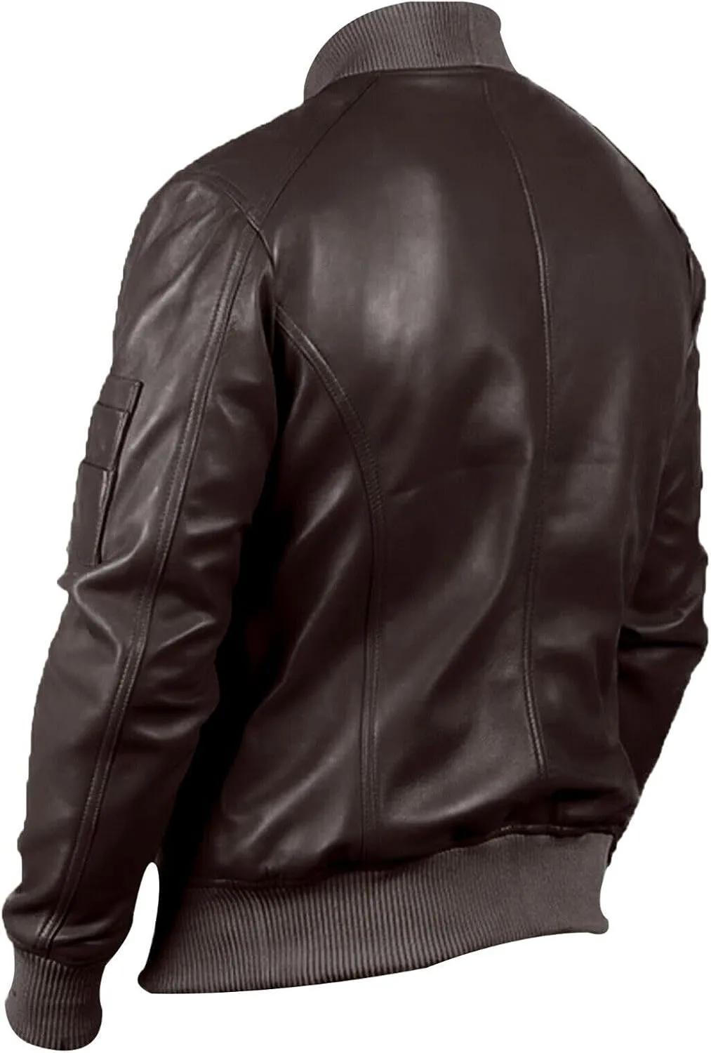 Mens Genuine Lambskin Leather Biker Jacket Vintage Cafe Racer Real Motorcycle Jackets