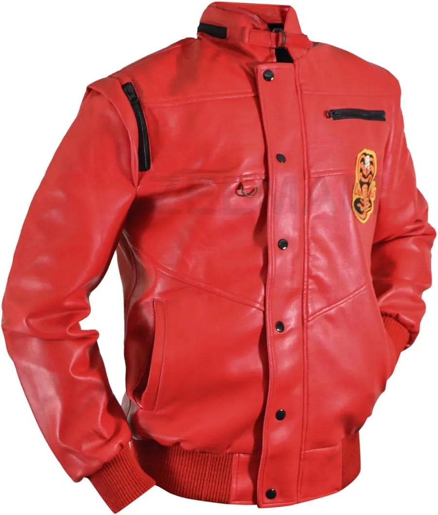 Men's Premium Faux Leather Bomber Jacket with Patches, Trendy Outerwear, Zipper Closure, Classic & Stylish Fashion Jacket