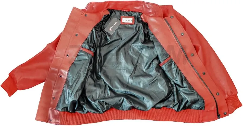 Men's Premium Faux Leather Bomber Jacket with Patches, Trendy Outerwear, Zipper Closure, Classic & Stylish Fashion Jacket