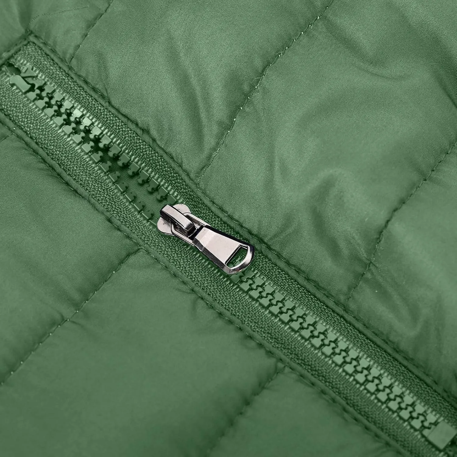 Mens Puffer Jacket Winter Warm Hooded Quilted Down Jacket Outerwear Lightweight Zip Up Insulated Padded Coat
