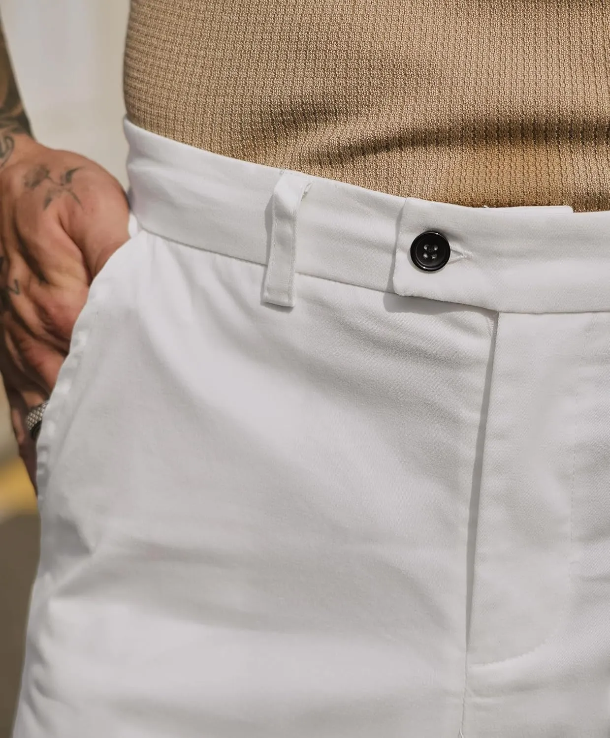 Mens Slim Fit Shorts 6 Inch Cotton Casual Chino with Pocket Vacation Summer Short Pants (S-XXL)
