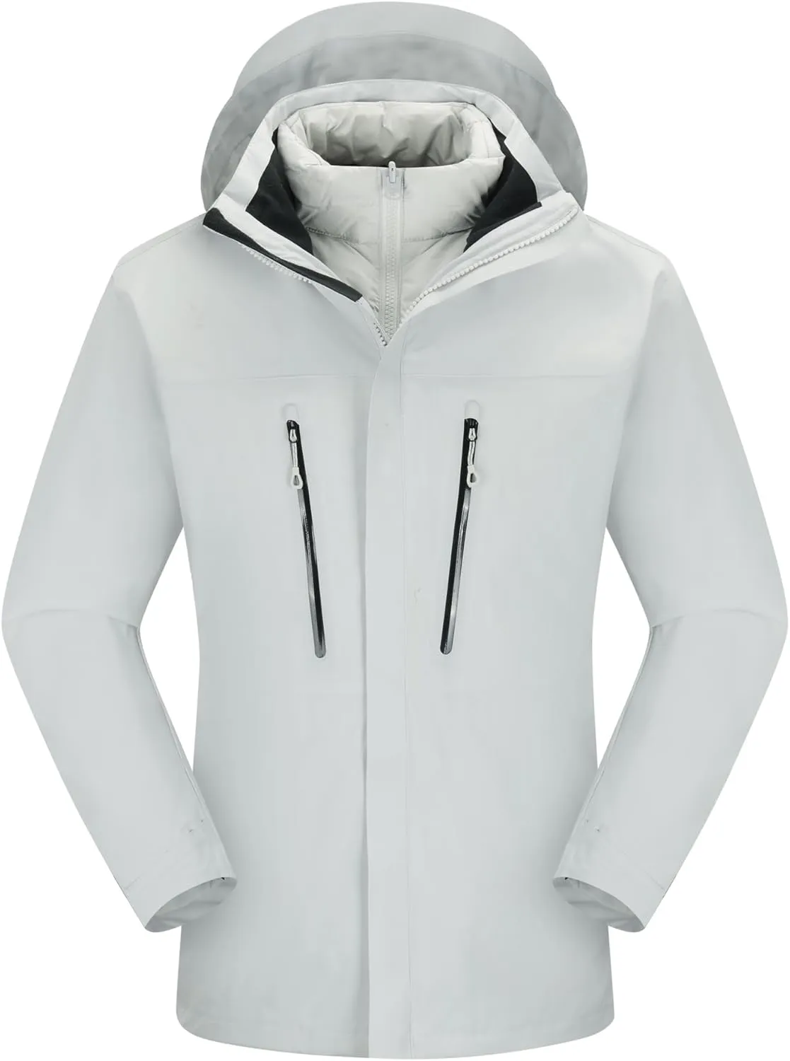 Men's winter jacket coat 3 in 1 snow ski jacket waterproof windproof jacket men's warm down jacket
