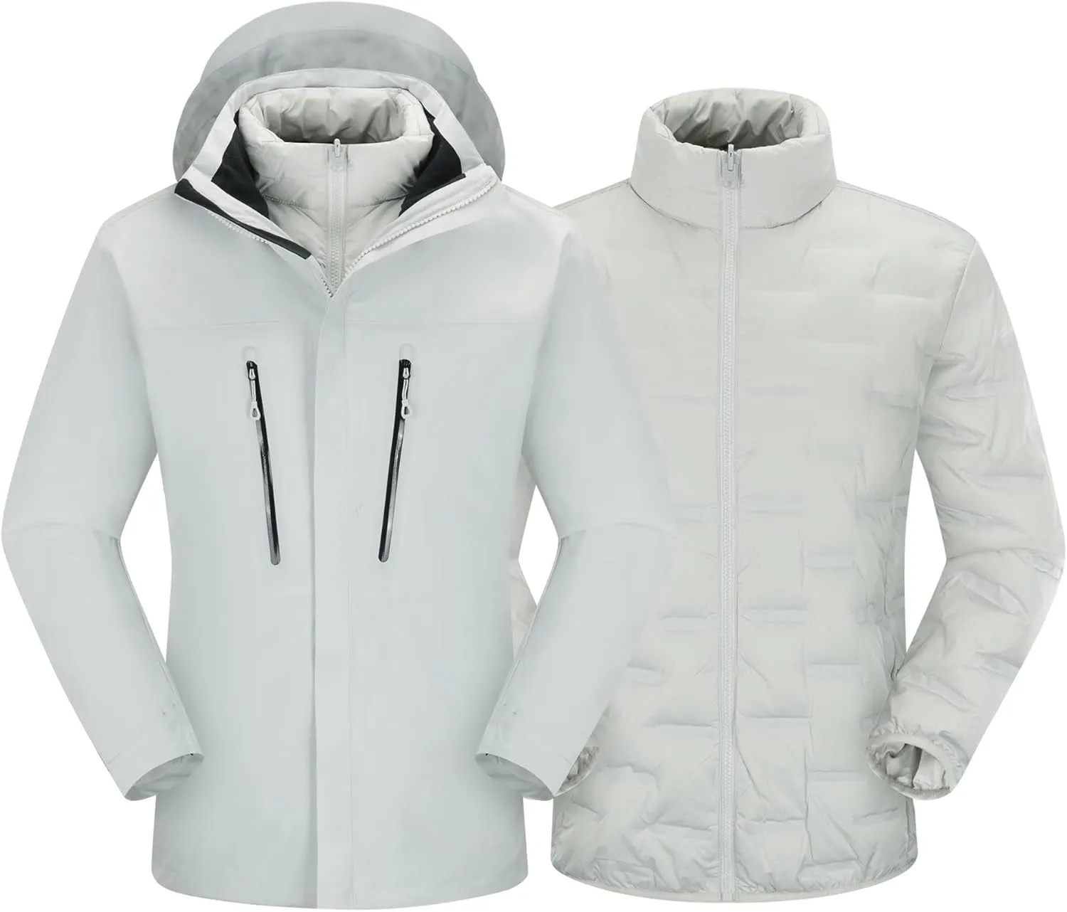 Men's winter jacket coat 3 in 1 snow ski jacket waterproof windproof jacket men's warm down jacket