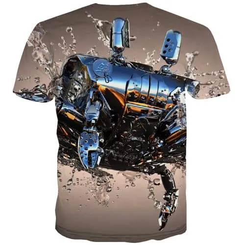 Metal T shirts Men Punk T shirts Funny Rock Tshirts Cool Accessories Tshirts Casual
