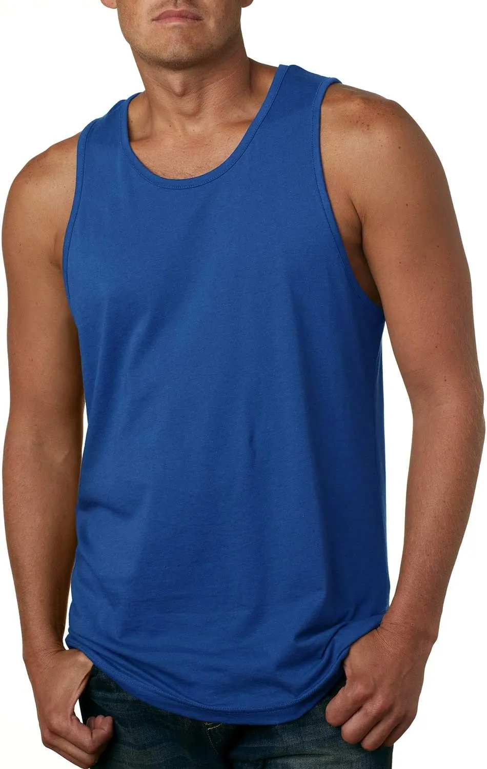 Next Level Mens Jersey Tank Top 3633-Turquoise (3 Pack)
