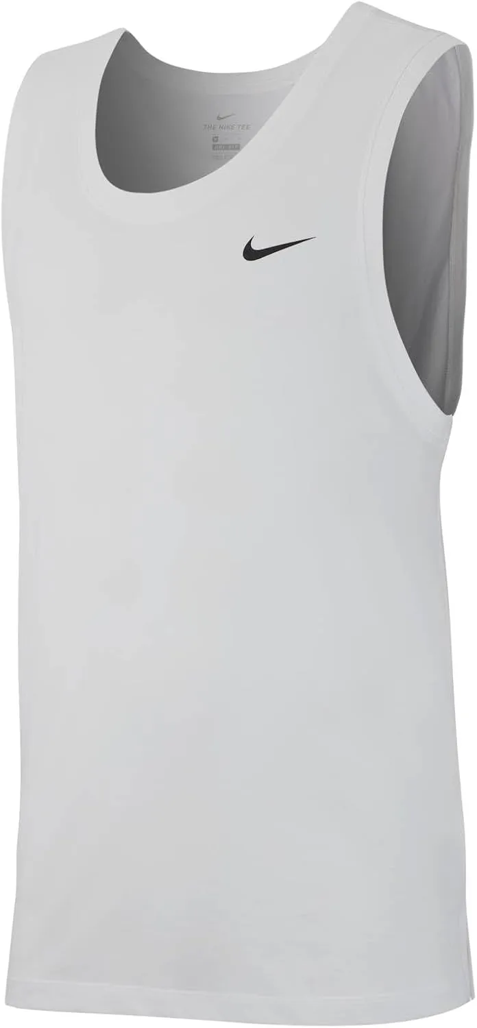 Nike Men's Dri-fit Training Tank Top (White, L)