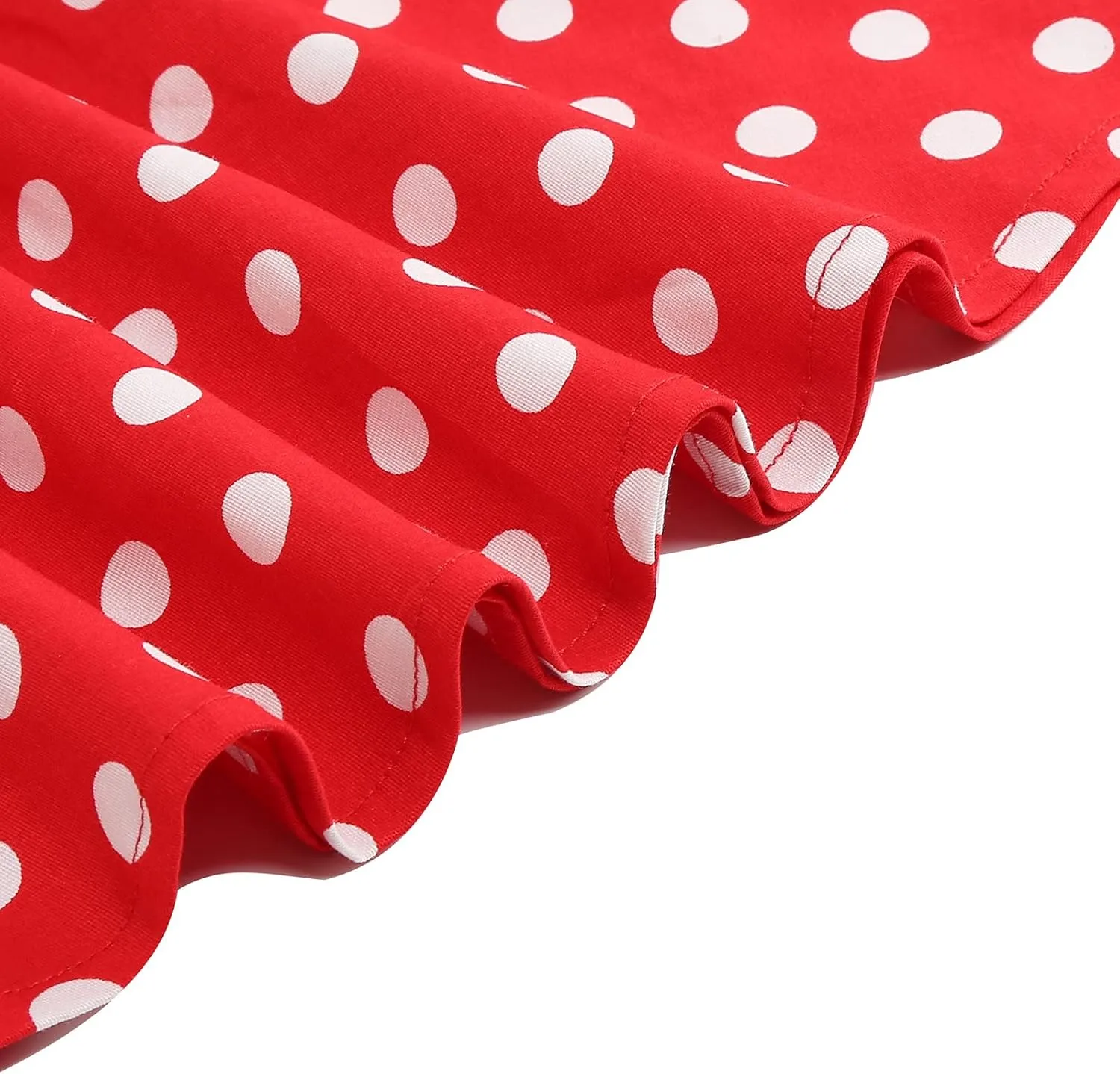 OBEEII 50's Vintage Skirt for Girls Polka Dot Pleated Vintage A-line Midi Skater Skirt