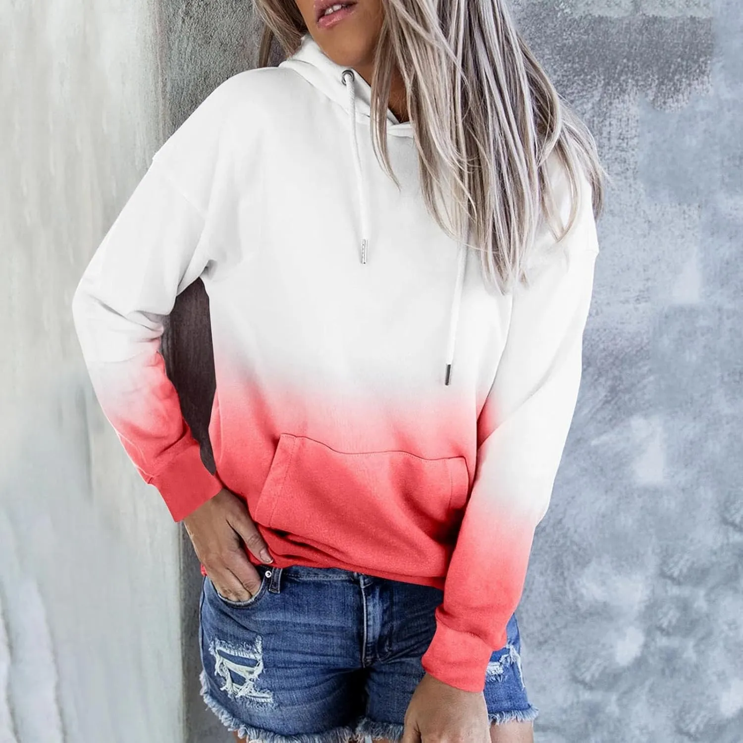 Oversized Hoodies for Women Fashion Long Sleeve Tie Dye Sweatshirts 2024 Fall Preppy Pullover with Pockets