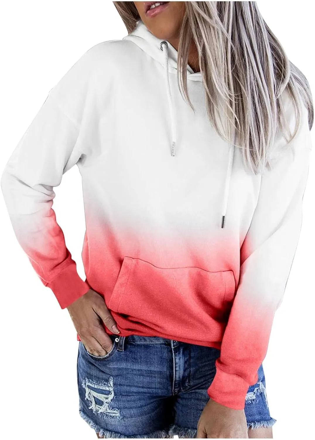 Oversized Hoodies for Women Fashion Long Sleeve Tie Dye Sweatshirts 2024 Fall Preppy Pullover with Pockets