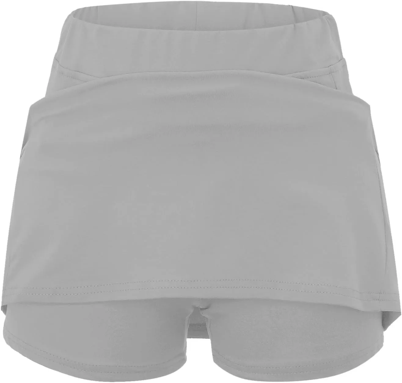 Plus Size Swim Skirt Womens Casual Solid Tennis Pocket Skirt Yoga Sport Active Skirt Shorts Skirt Costume Skater
