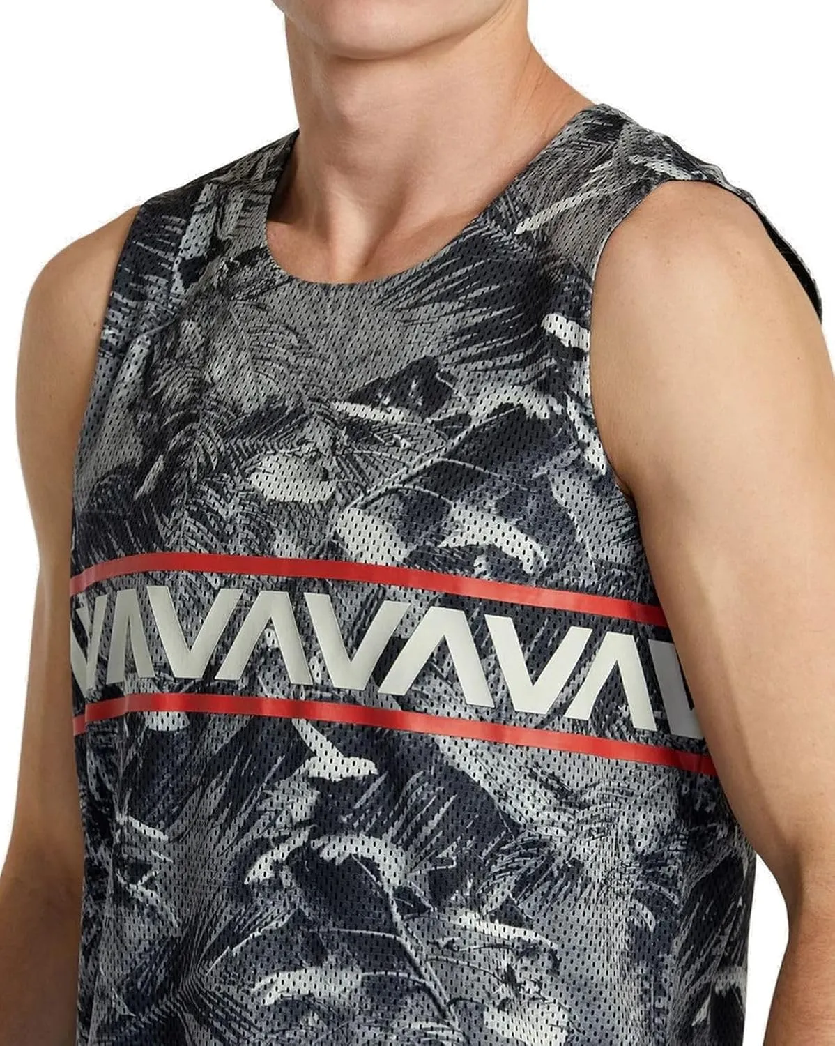 RVCA Men's Sport Hawaii Taro Mesh Tank Top Shirt