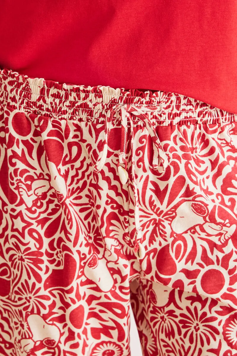 Shell 100% cotton Capri trousers
