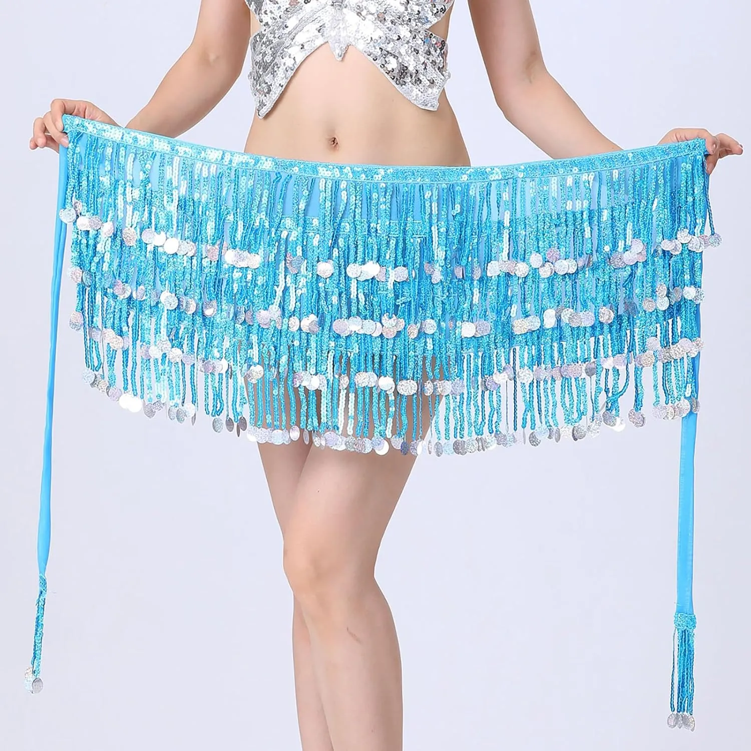 Short Skirt for Women Sexy Fashion Drawstring Sequin Skirts Fashion Fringe High Waisted Skirt Sports Party Skirt