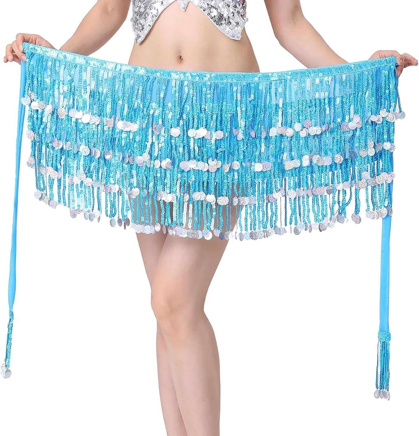 Short Skirt for Women Sexy Fashion Drawstring Sequin Skirts Fashion Fringe High Waisted Skirt Sports Party Skirt