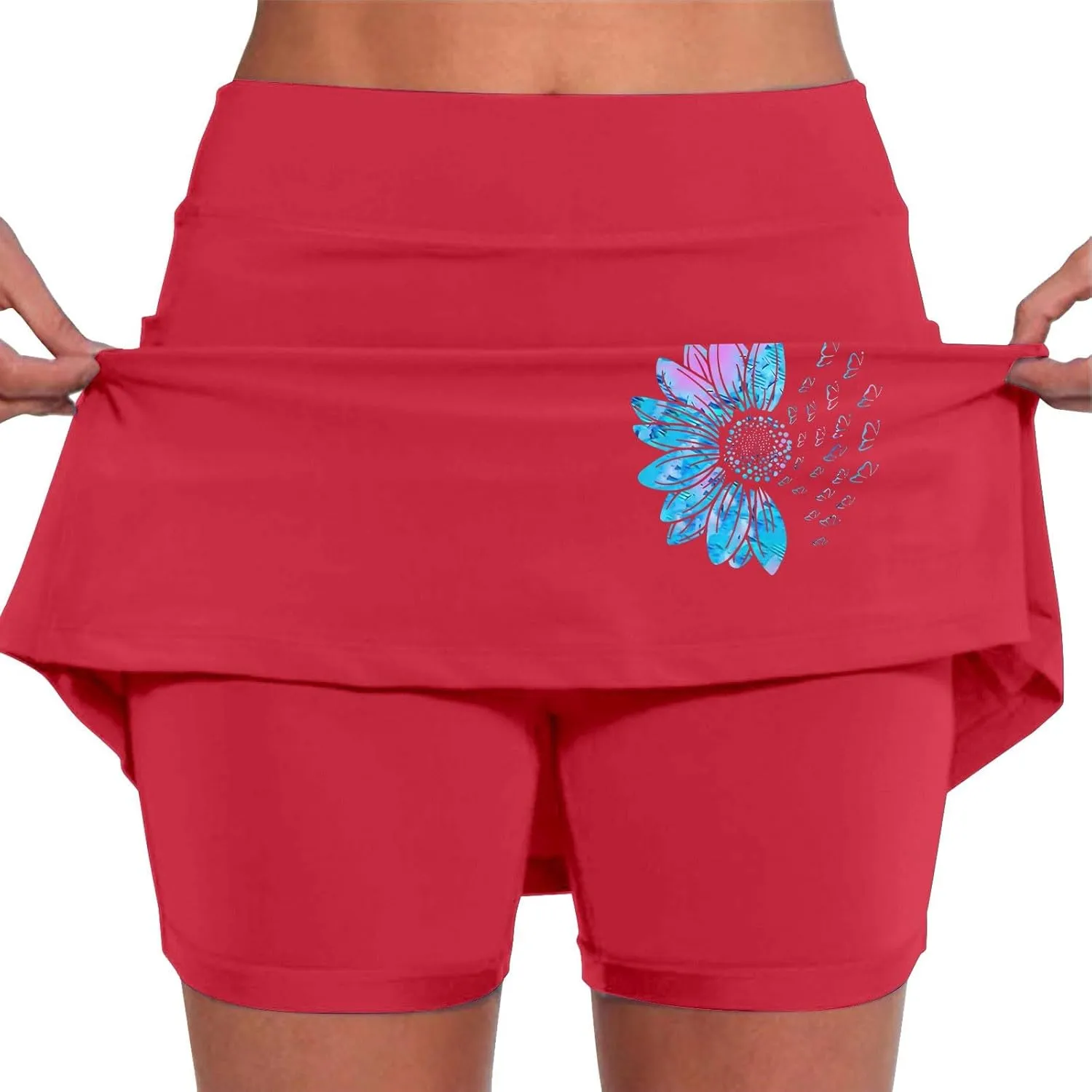 Skorts for Women with Pockets High Waist Tummy Control Skorts Yoga Lightweight Trendy Fit It Outfits with Pockets