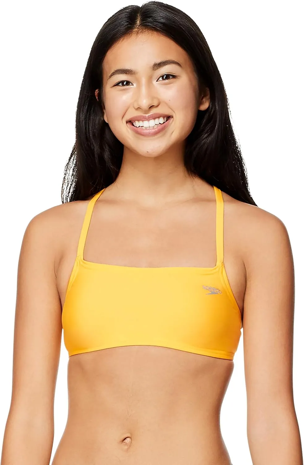 Speedo Women's Swimsuit Top Bikini Endurance Strappy Back Demi