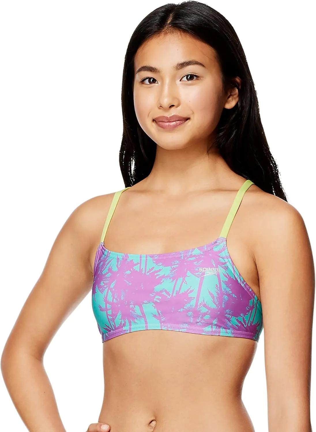 Speedo Women's Swimsuit Top Bikini Endurance Strappy Back Demi