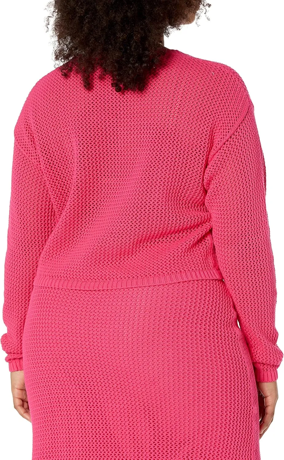The Drop Women's Asher Long Sleeve Cropped Crochet Top