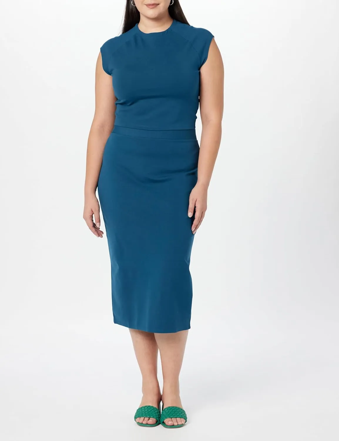 The Drop Women's Eloisa Cap Sleeve Crop Top