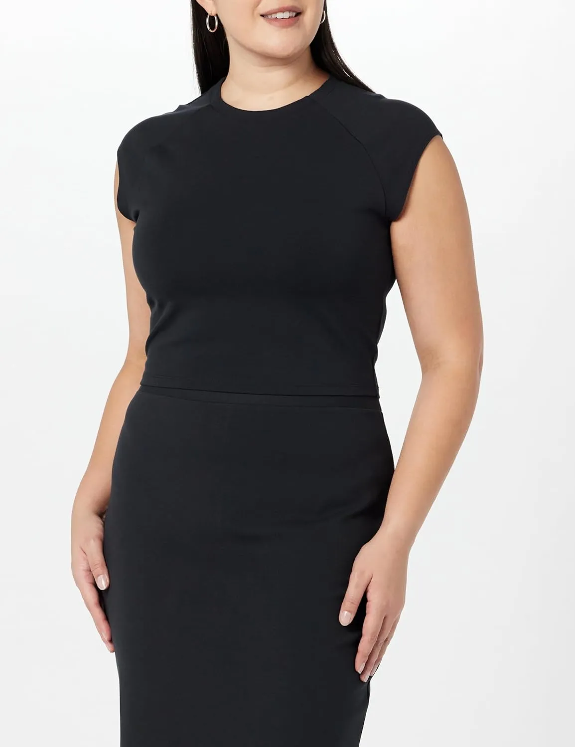 The Drop Women's Eloisa Cap Sleeve Crop Top