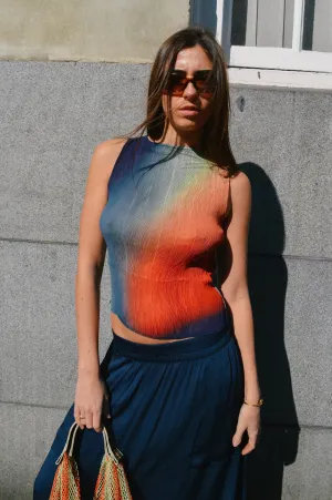 Thinking Mu Dora Bookeh Ombre Top