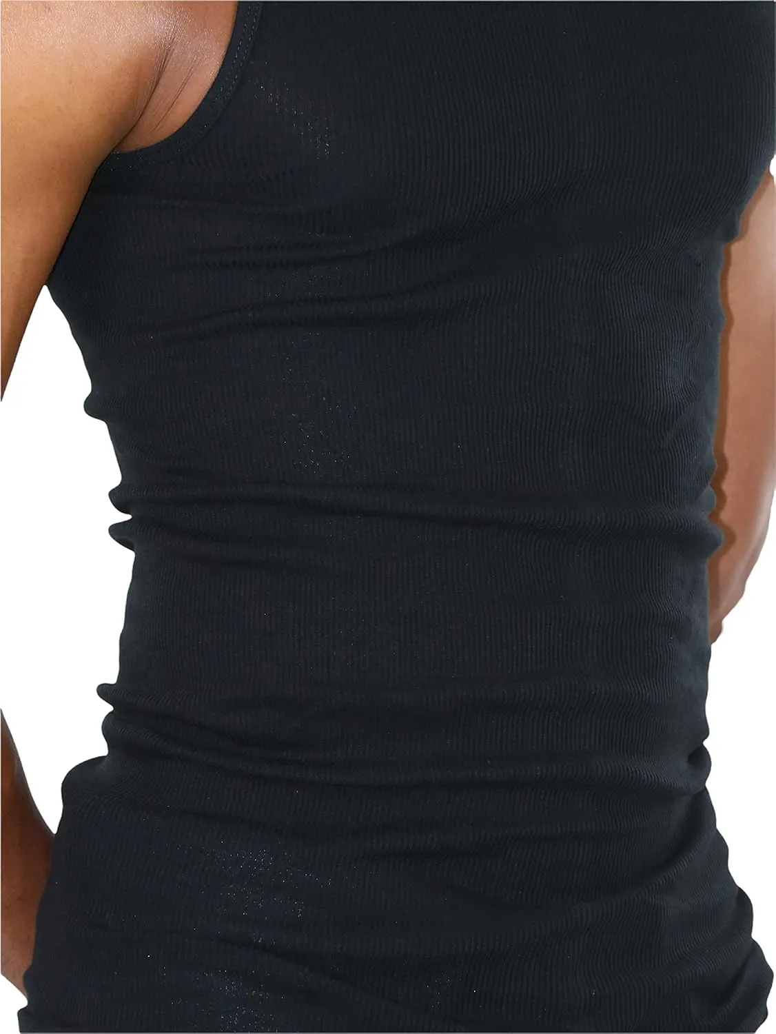 ToBeInStyle Mens Long Muscle Tank Top Workout A-Shirt