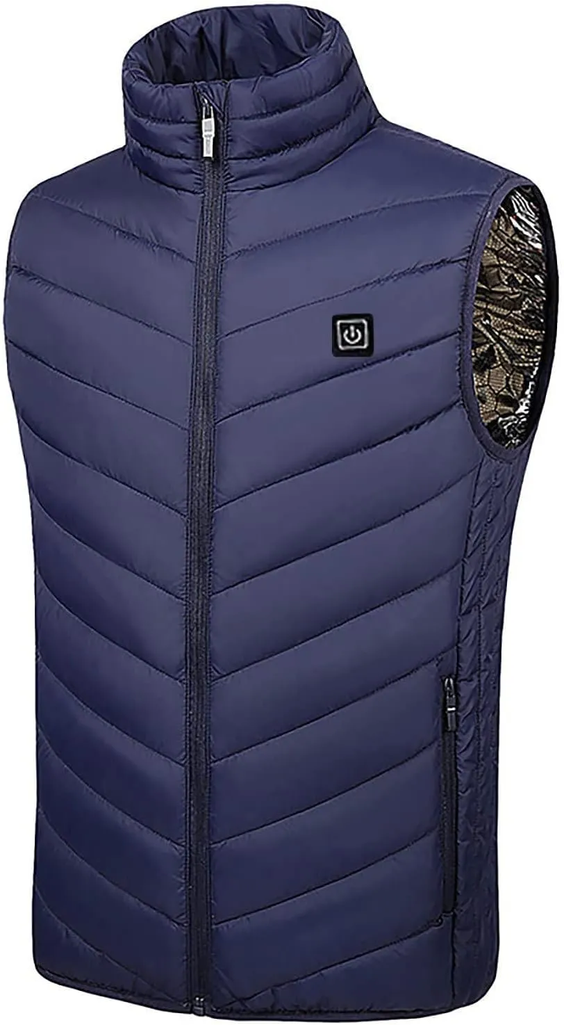 tuduoms Heated Vest for Women Men Warm Electric Heated Down Jacket Winter USB Rechargeable Heated Puffer Coat No Battery Pack