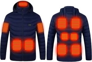 tuduoms Heated Vest for Women Men Warm Electric Heated Down Jacket Winter USB Rechargeable Heated Puffer Coat No Battery Pack
