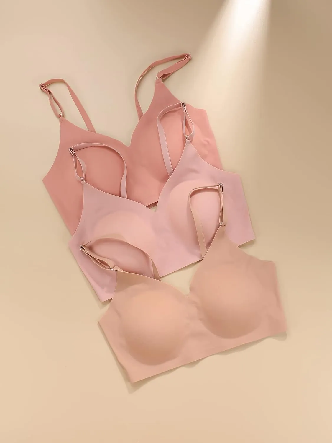 Verdusa Women's 5Pack Padded Seamless Bralettes Bra Camisole Top