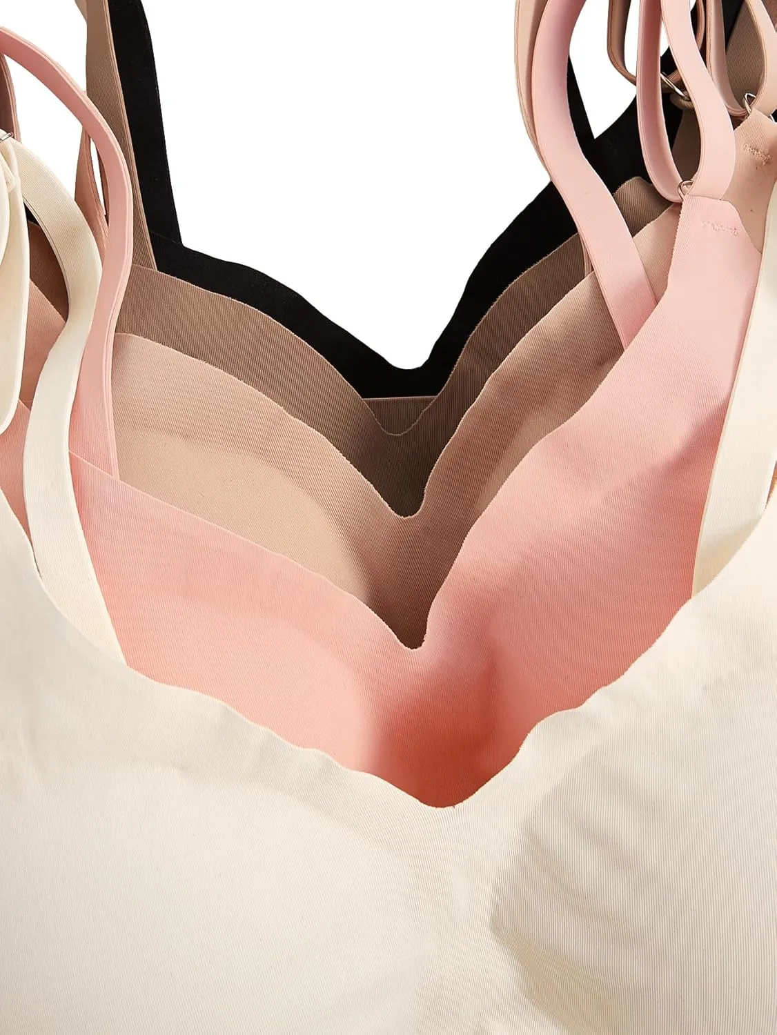 Verdusa Women's 5Pack Padded Seamless Bralettes Bra Camisole Top