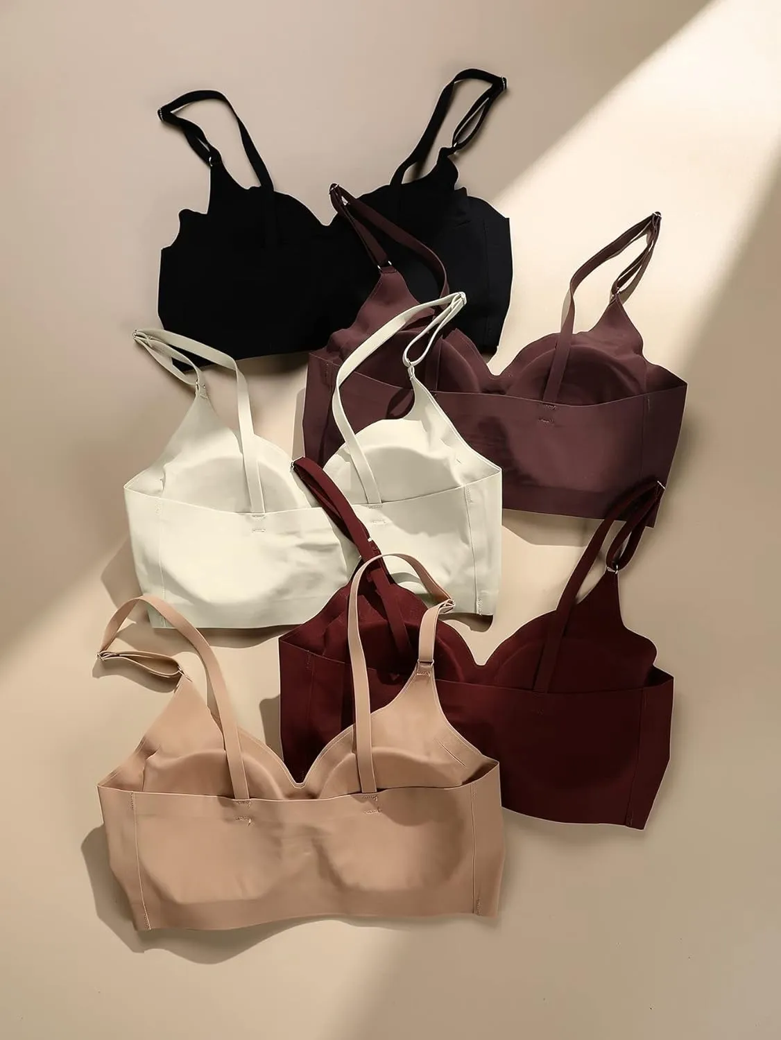 Verdusa Women's 5Pack Padded Seamless Bralettes Bra Camisole Top