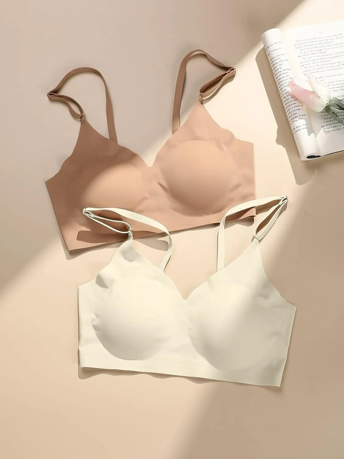 Verdusa Women's 5Pack Padded Seamless Bralettes Bra Camisole Top