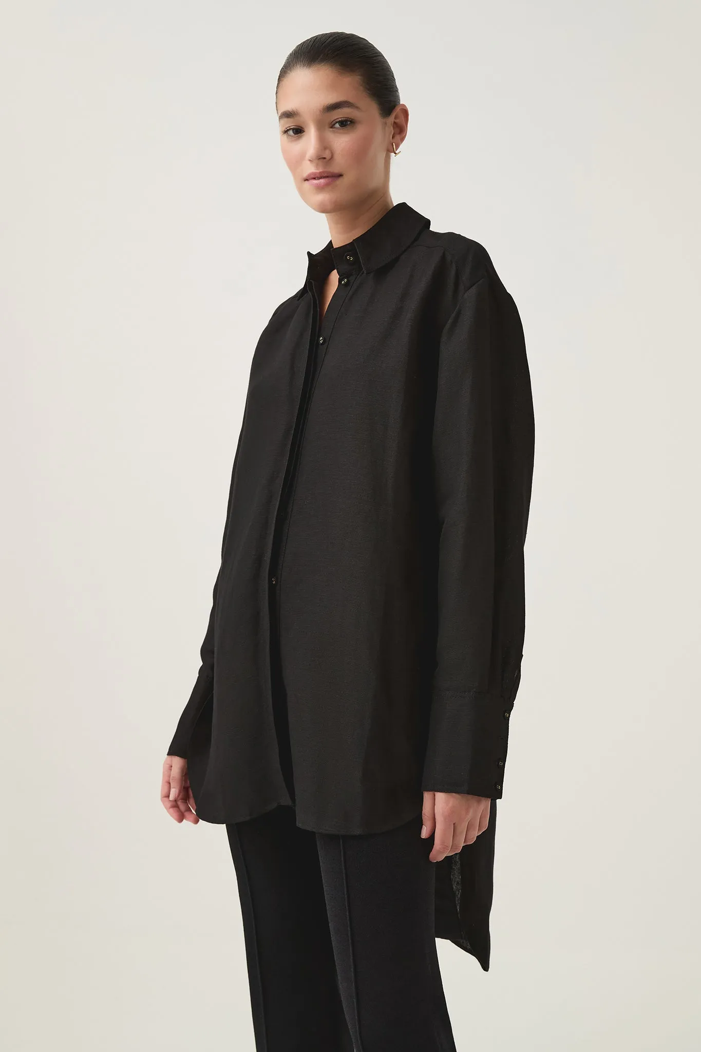 Virtuous Lace-Up Longline Shirt