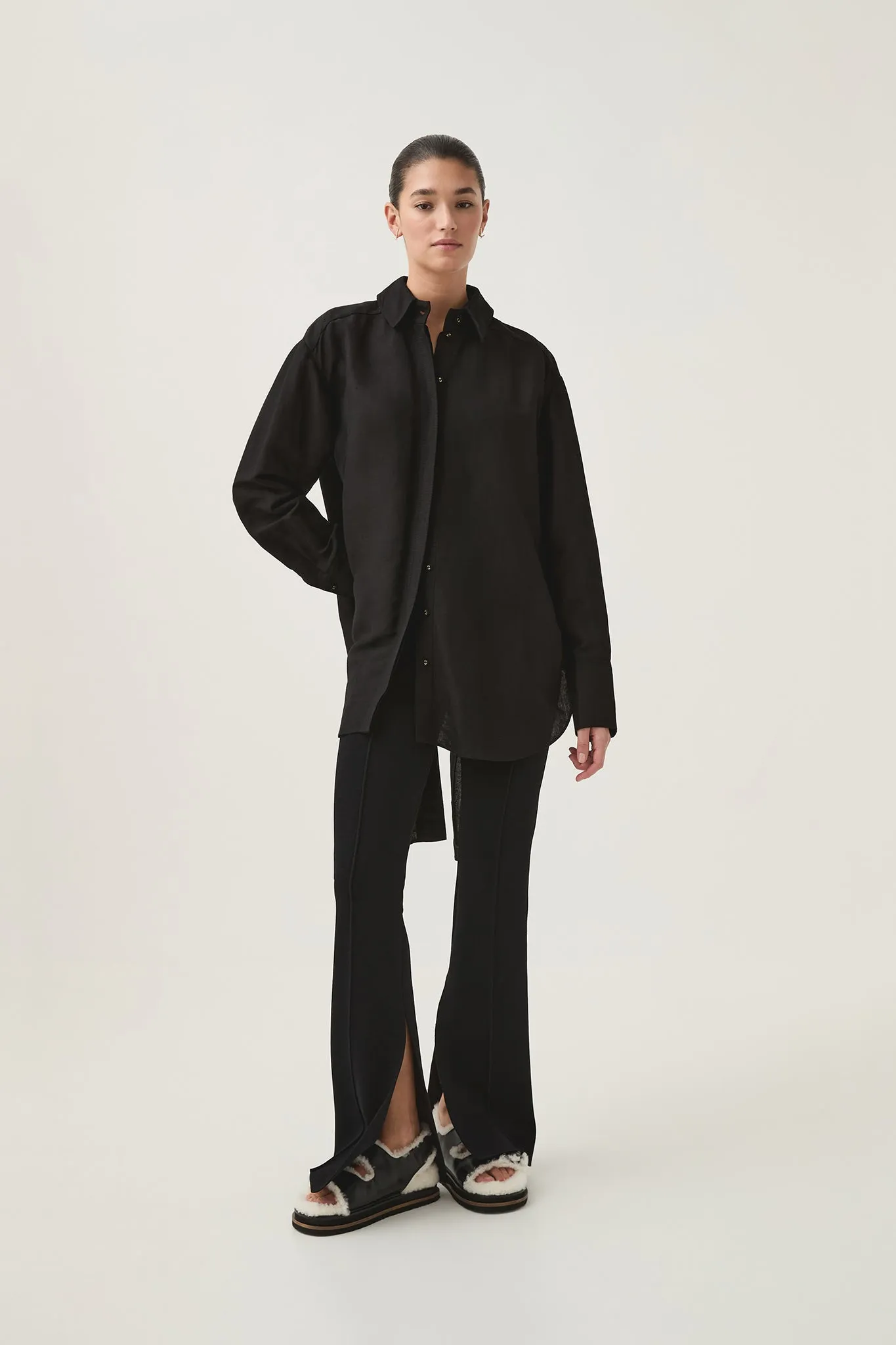 Virtuous Lace-Up Longline Shirt