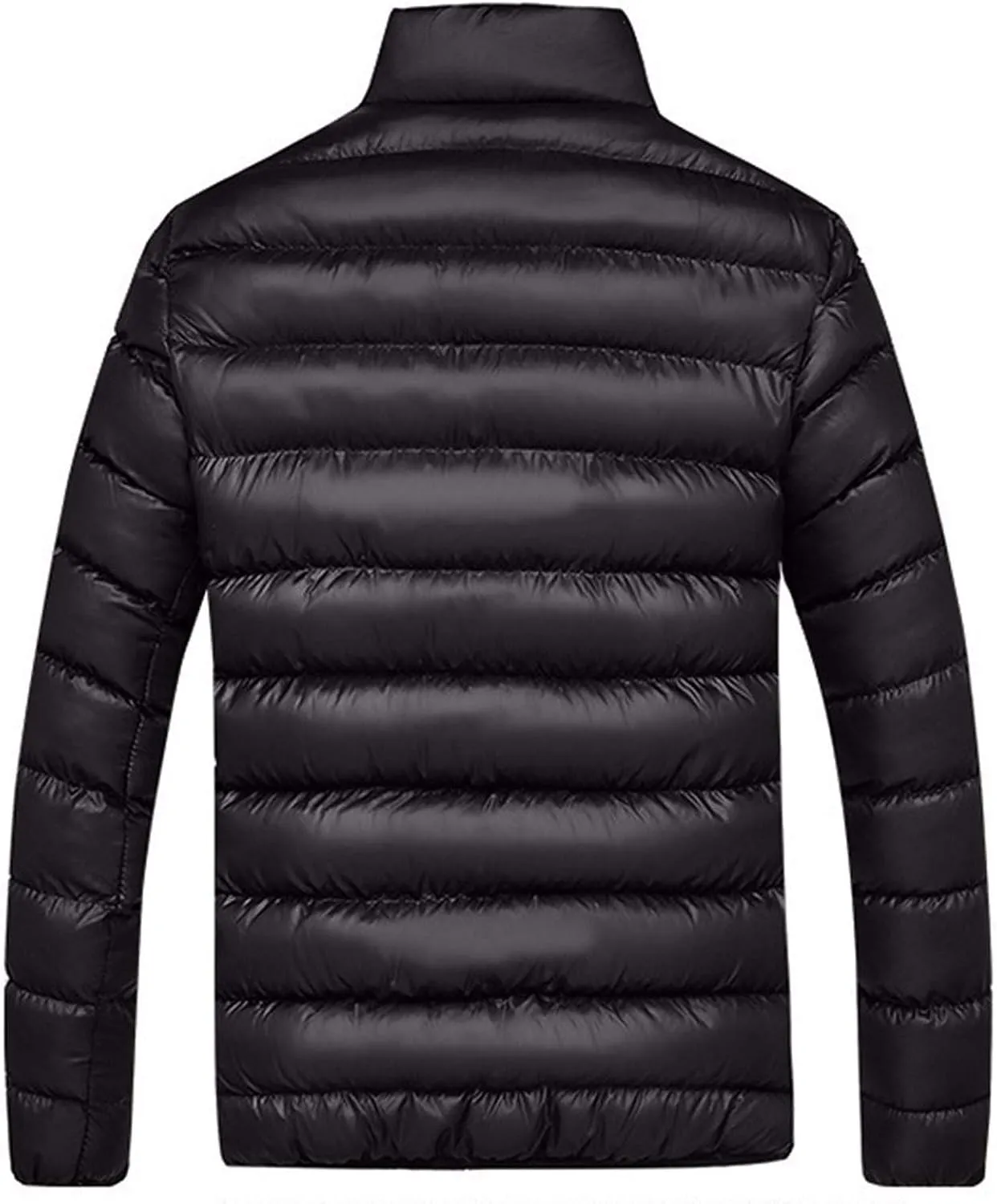 Winter Jackets for Men Lightweight Puffer Jacket Warm Quilted Jacket Plus Size Packable Down Jacket Stand Collar Coat