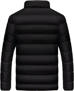 Winter Jackets for Men Lightweight Puffer Jacket Warm Quilted Jacket Plus Size Packable Down Jacket Stand Collar Coat